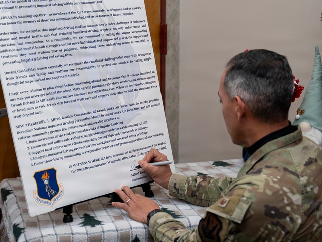 Grand Forks AFB observes National Impaired Driving Prevention Month