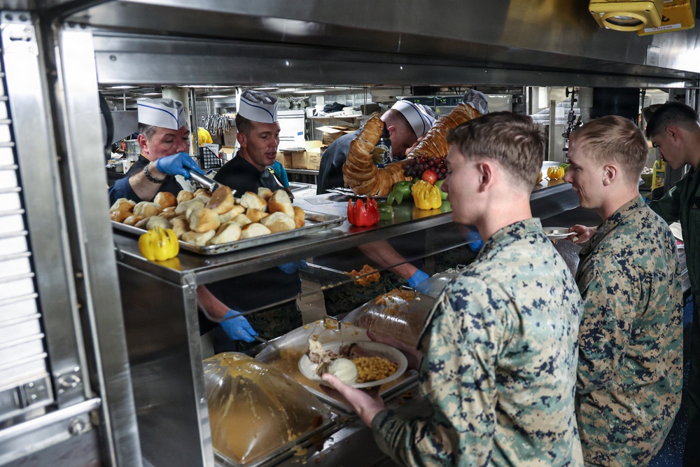 22nd MEU(SOC) | Thanksgiving Aboard USS Iwo Jima During Deployment