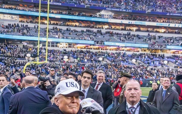 Army-Navy Game, President Trump, Just a toss