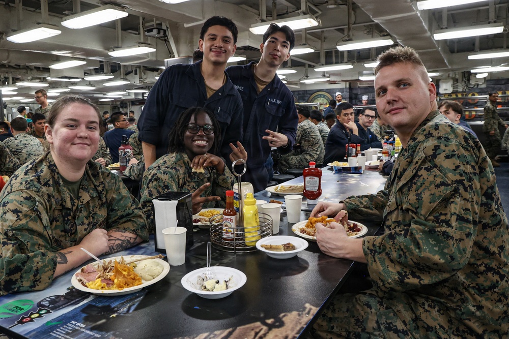 22nd MEU(SOC) | Thanksgiving Aboard USS Iwo Jima During Deployment