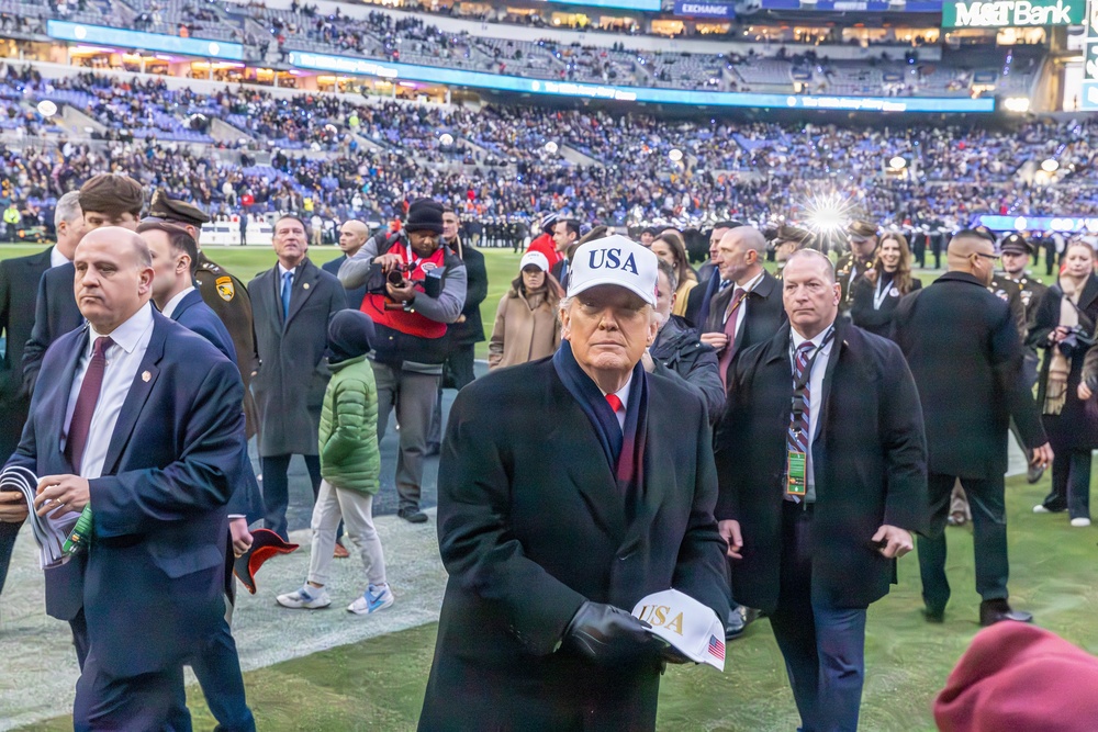 Army-Navy Game, President Trump, Toss it!
