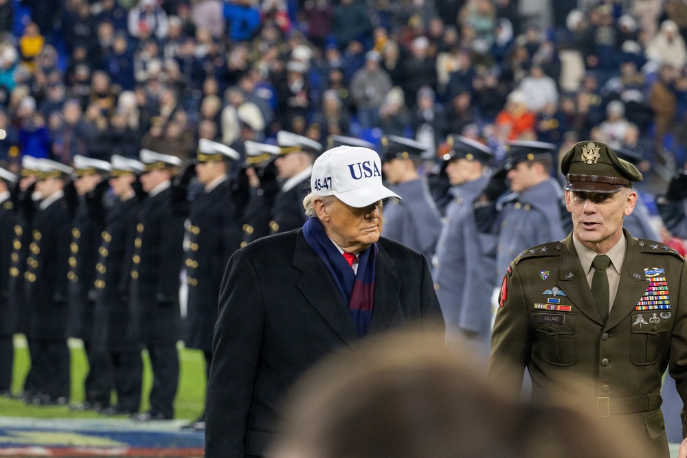 Army-Navy Game, President Trump, Talking