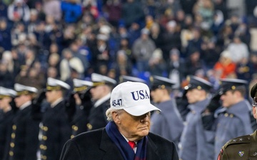 Army-Navy Game, President Trump, Talking