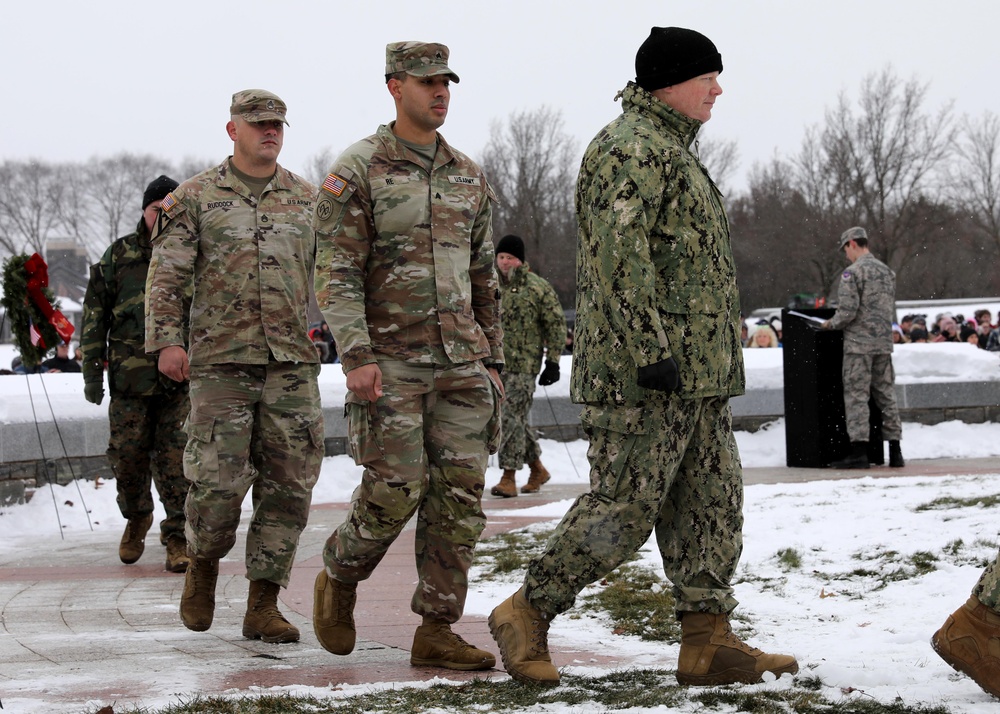 Solemn Tribute: NY National Guard's Rainbow Division Lays Wreaths at Saratoga National Cemetery