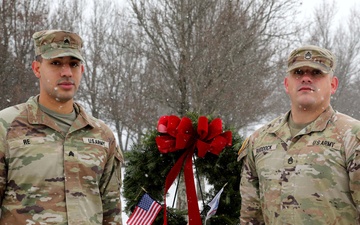Solemn Tribute: NY National Guard's Rainbow Division Lays Wreaths at Saratoga National Cemetery