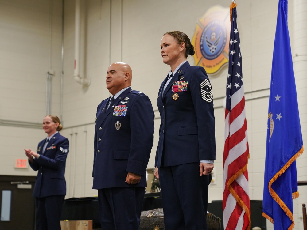 Retirement ceremony celebrates career of CMSgt Candi Schneider