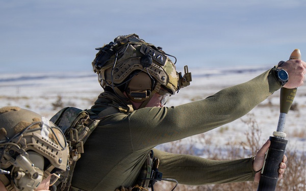 Green Beret hangs mortar round