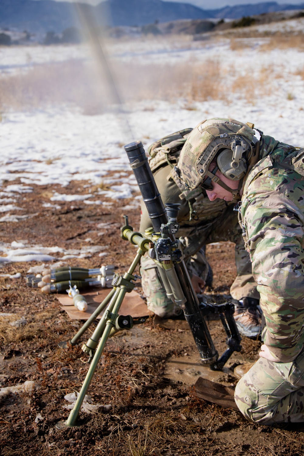 Special Forces mortar training