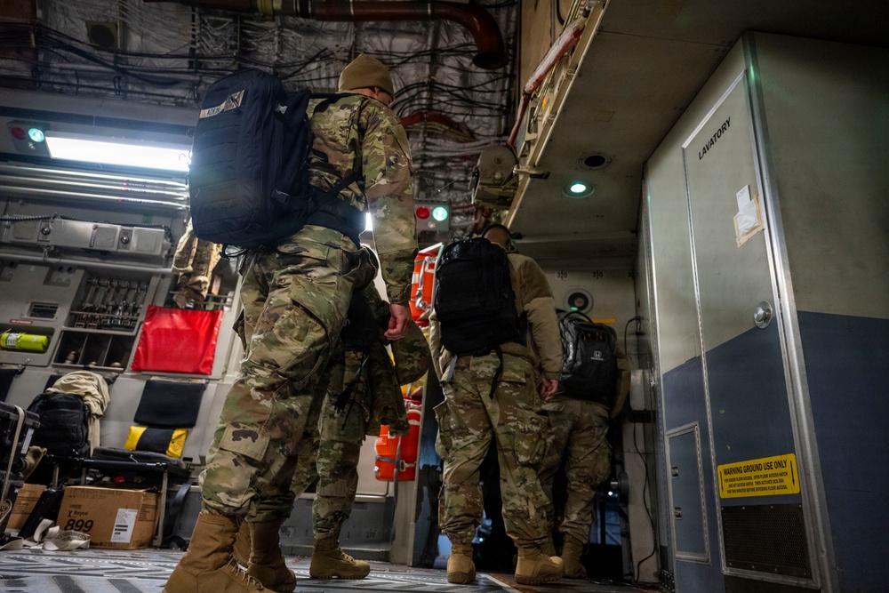 C-17 lands in Puerto Rico carrying cargo and Guardians
