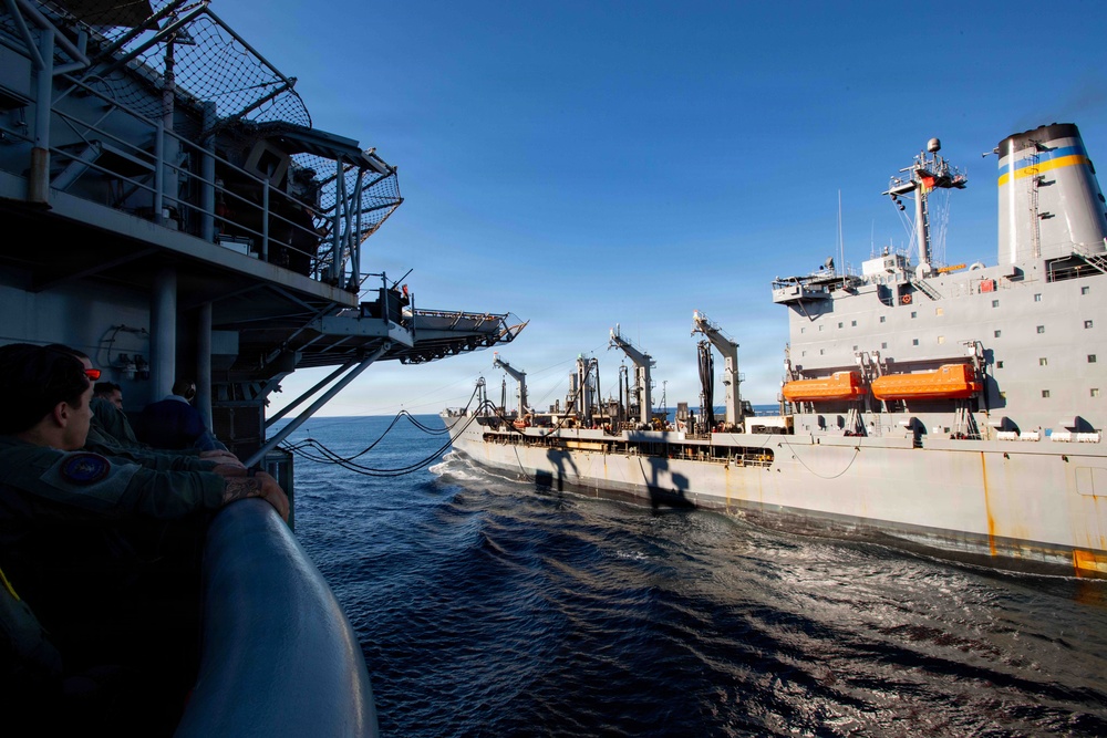 USS Boxer RAS with USNS Patuxent