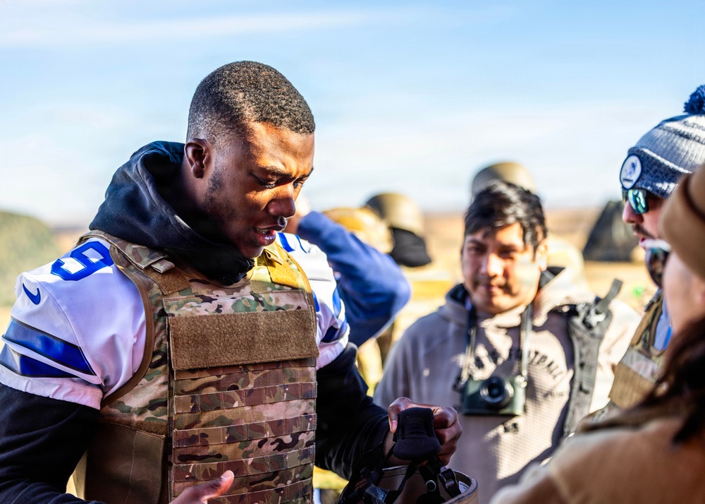 Dallas Cowboys Players and Cheerleaders Visit Fort Sill