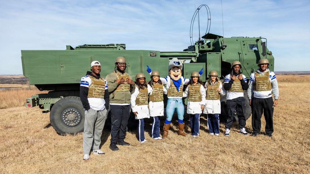 Dallas Cowboys Players and Cheerleaders Visit Fort Sill
