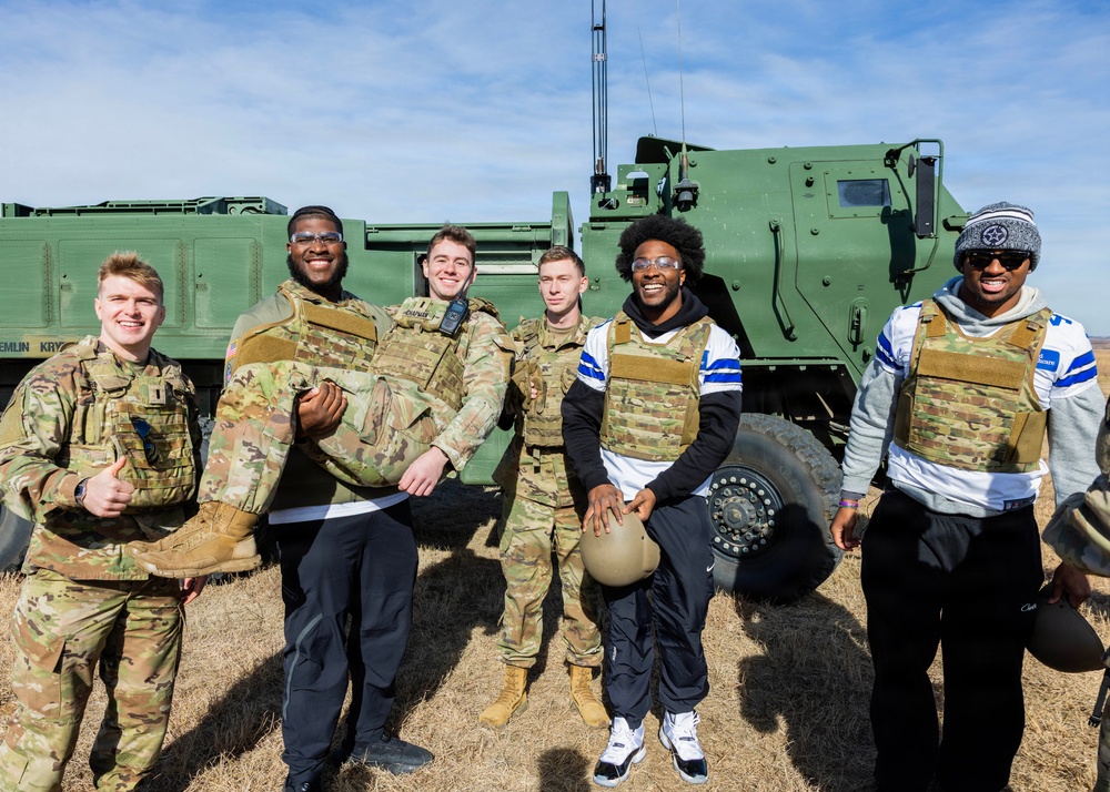 Dallas Cowboys Players and Cheerleaders Visit Fort Sill