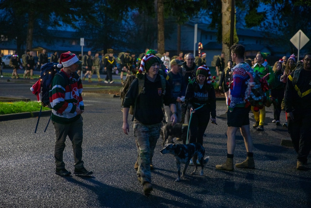 Have Yourself a Merry Little Ruck March: JBLM service members and volunteers spread holiday cheer