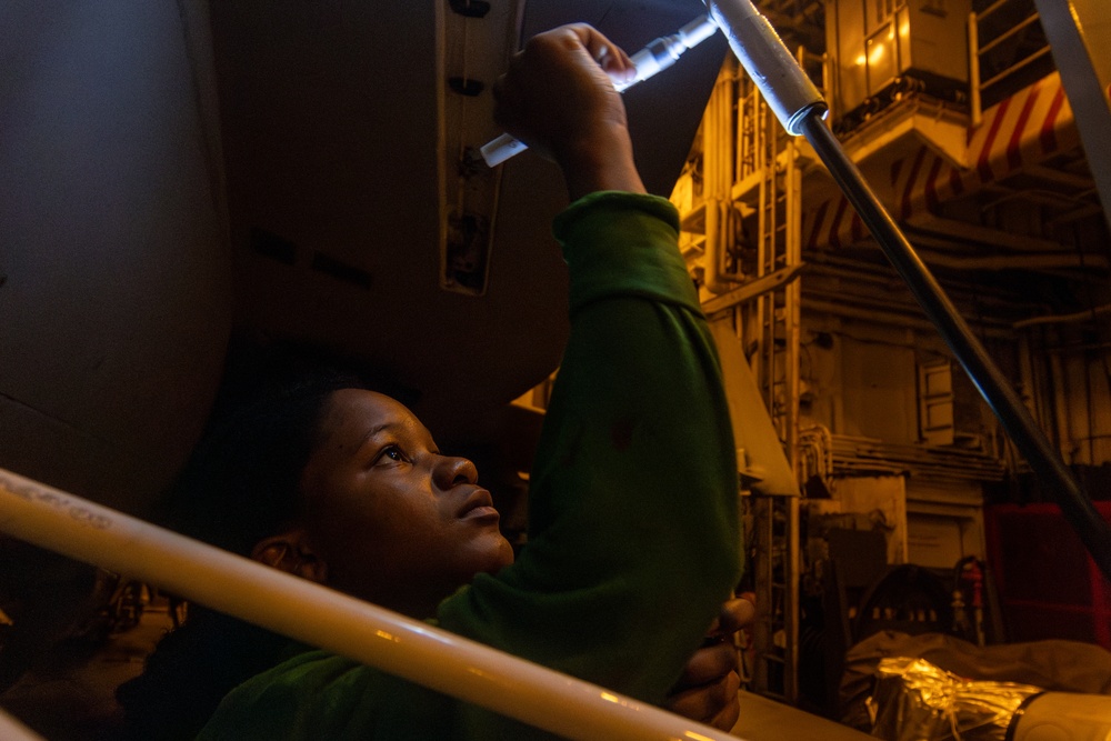 Abraham Lincoln conducts routine operations