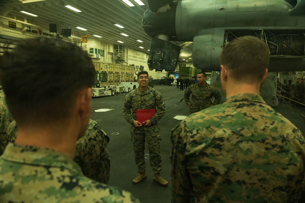 11th MEU Marines, Sailors Attend a Promotion Ceremony