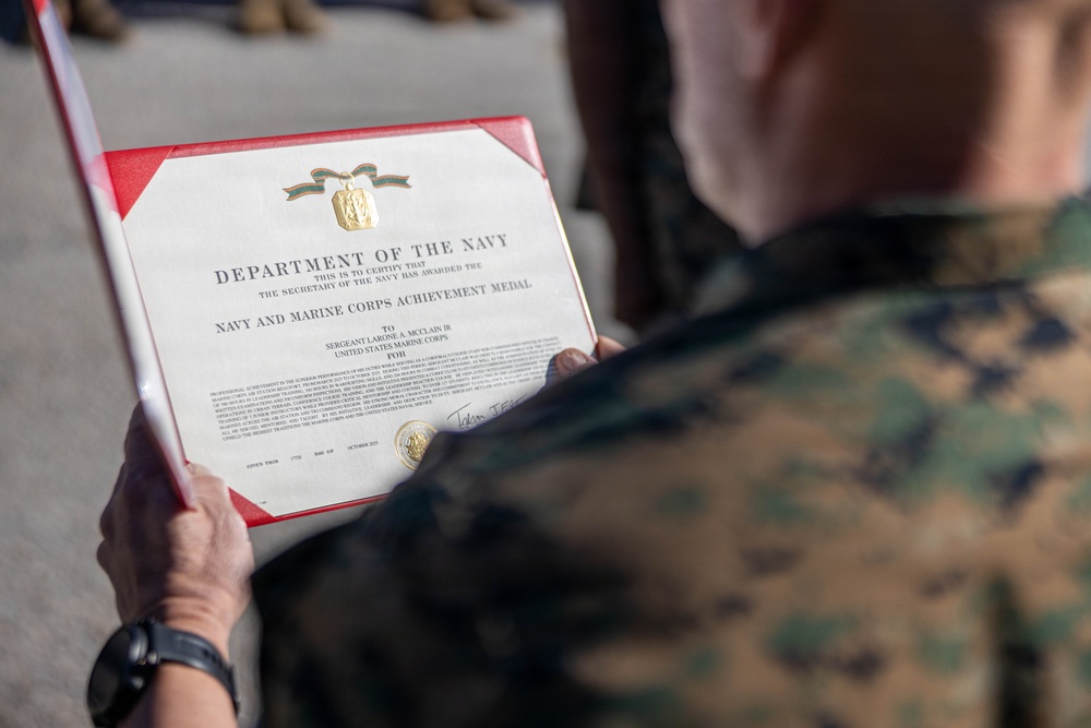 Corporals School NAM ceremony