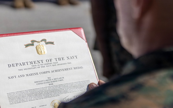 Corporals School NAM ceremony