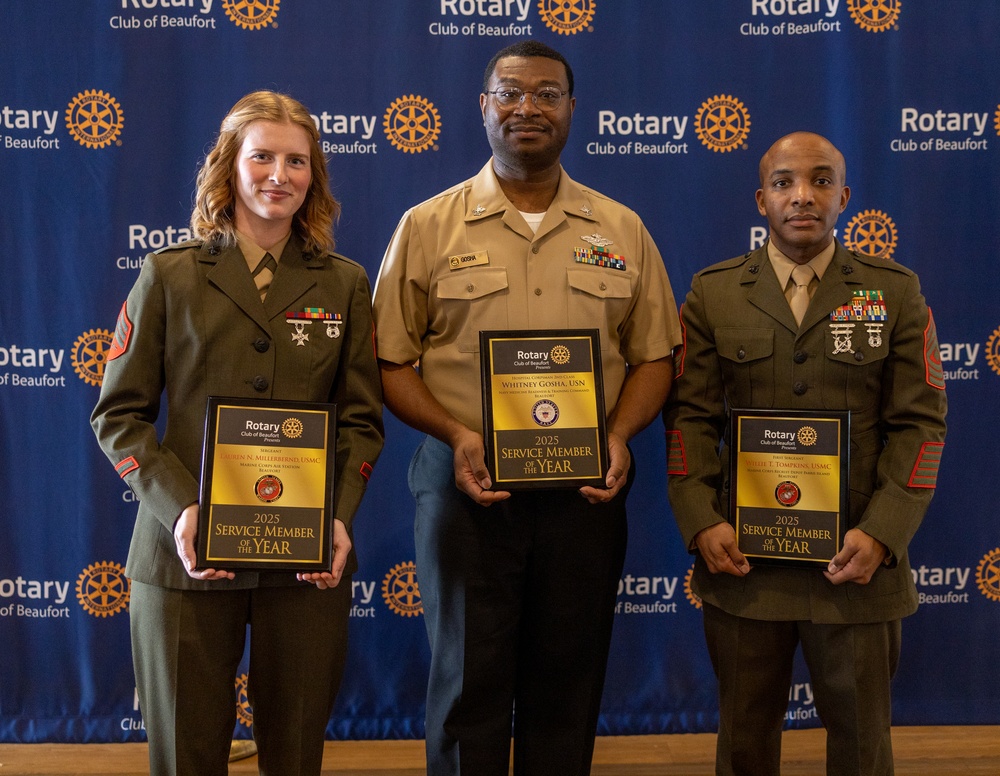 Beaufort Rotary Club presents Service Member of the Year awards