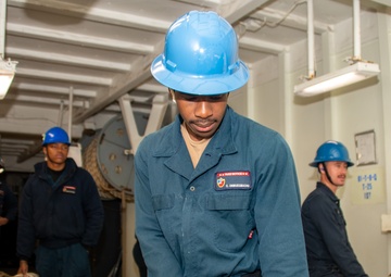 USS Essex (LHD 2) conducts sea and anchor as it returns to Naval Base San Diego