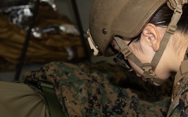 Navy Hospital Corpsman, train in Valkyrie Emergency Blood Transfusion Program