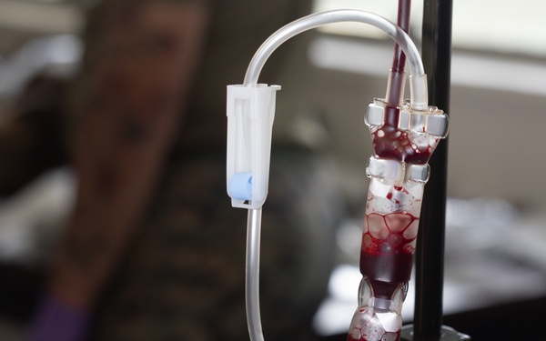 Navy Hospital Corpsman, train in Valkyrie Emergency Blood Transfusion Program