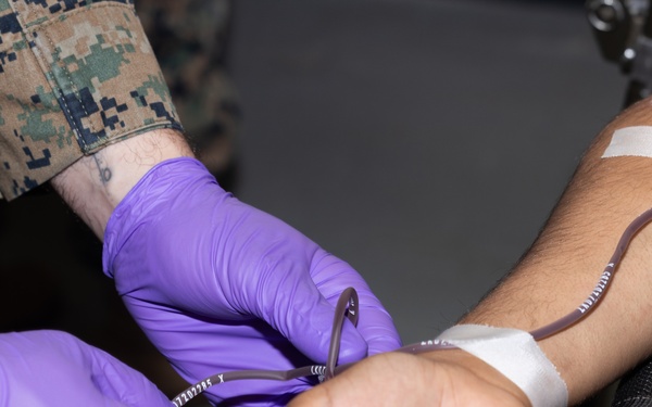 Navy Hospital Corpsman, train in Valkyrie Emergency Blood Transfusion Program