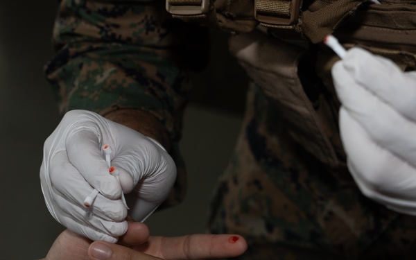 Navy Hospital Corpsman, train in Valkyrie Emergency Blood Transfusion Program