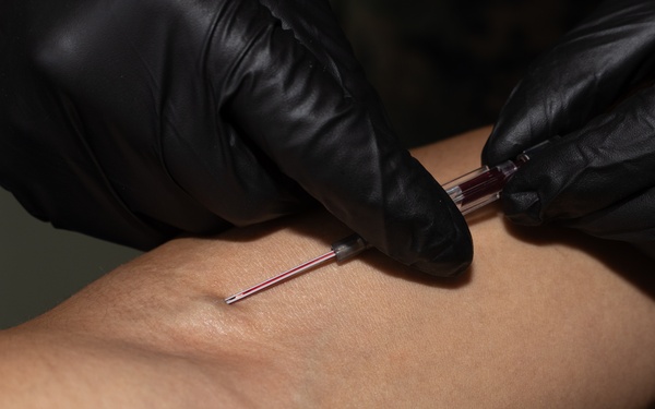 Navy Hospital Corpsman, train in Valkyrie Emergency Blood Transfusion Program