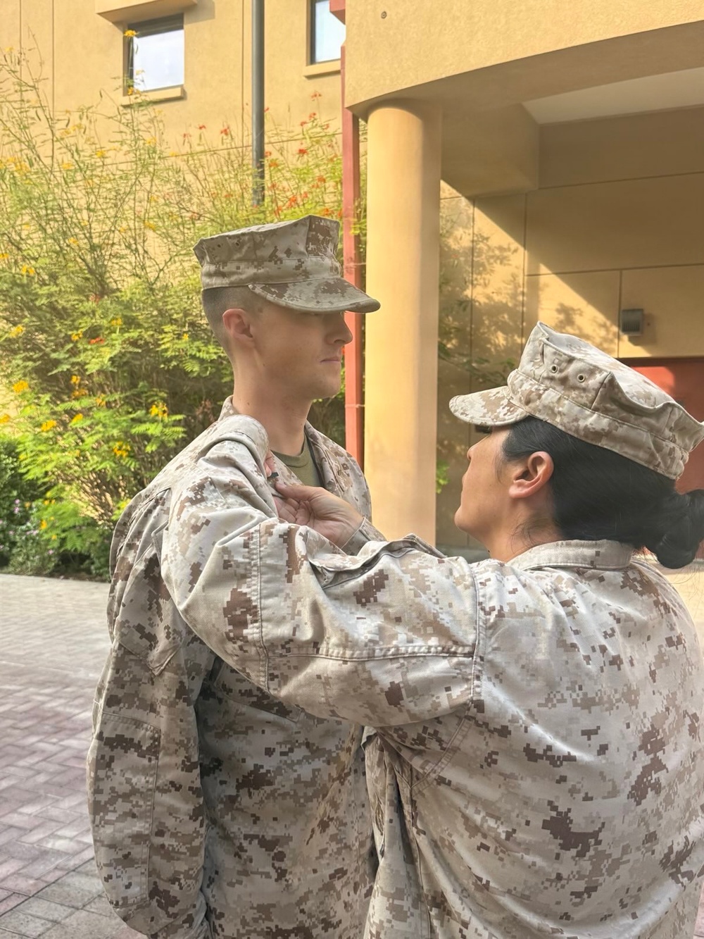 California Native Assigned to TF 51/5th MEB Promotes to First Lieutenant in the U.S. Marine Corps
