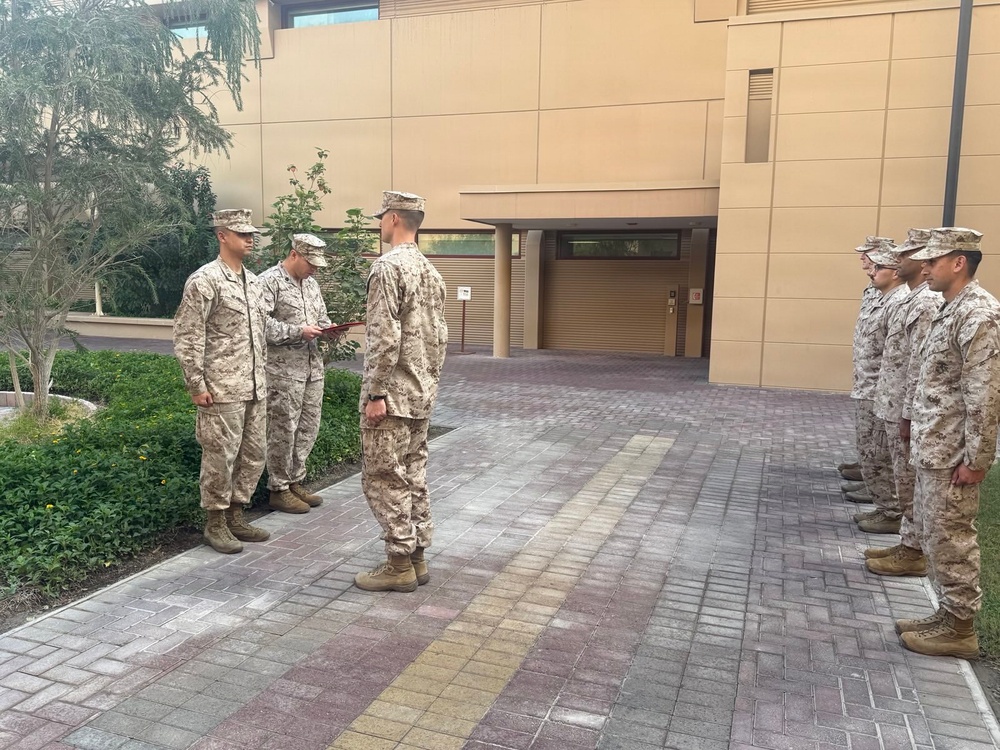 California Native Assigned to TF 51/5th MEB Promotes to First Lieutenant in the U.S. Marine Corps