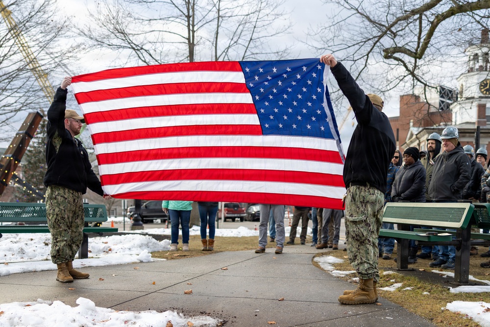 PNSY Retire Flag Kevin Roberge