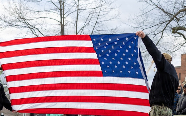 PNSY Retire Flag Kevin Roberge