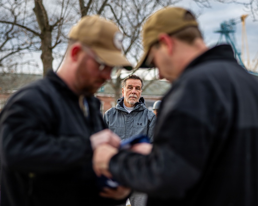 PNSY Retire Flag Kevin Roberge