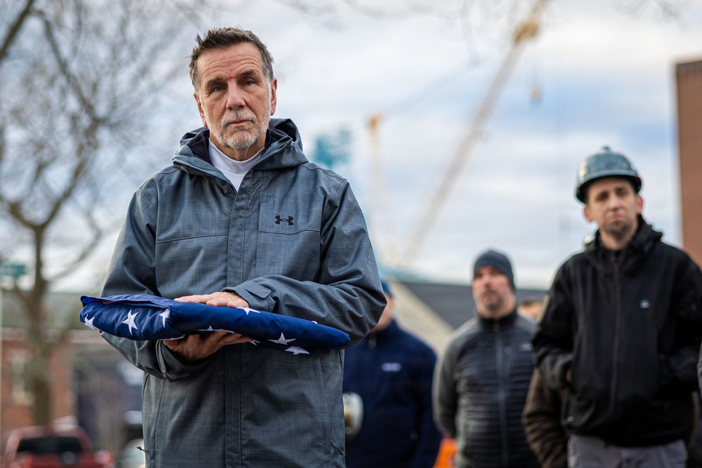 PNSY Retire Flag Kevin Roberge