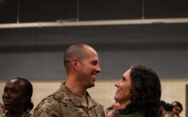 Friends and family welcome home 990th EVCC Soldiers