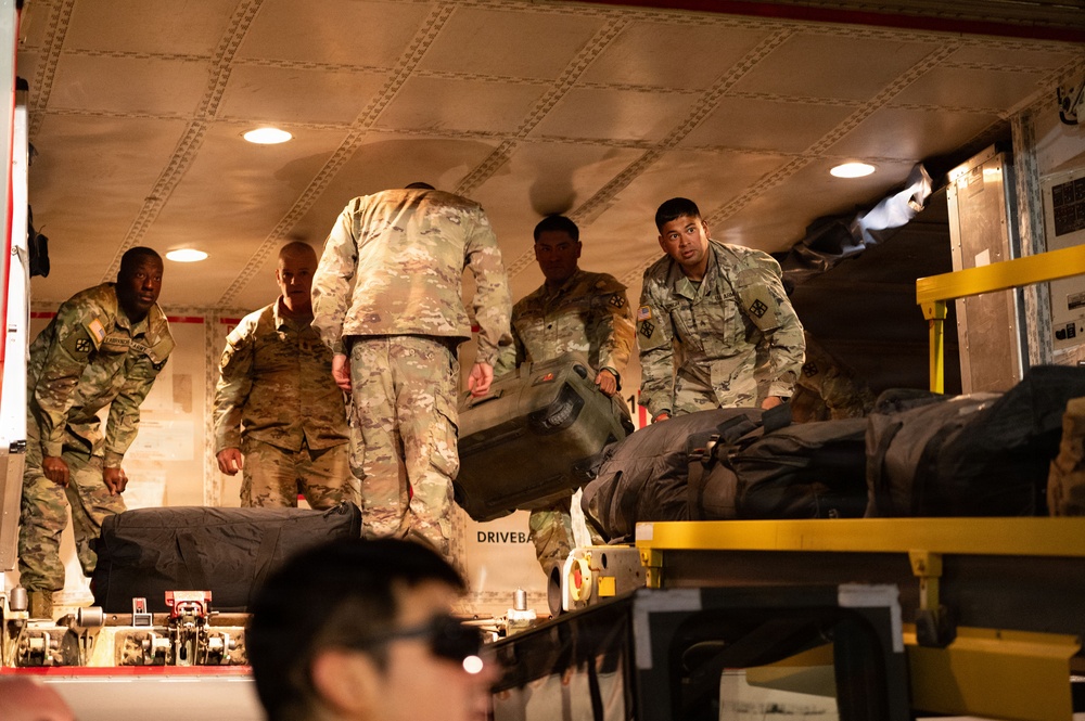 Friends and family welcome home 990th EVCC Soldiers