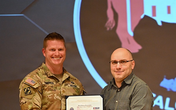 Superior Performance: Maj. Bergeman receives Certificate of Patriotic Employment