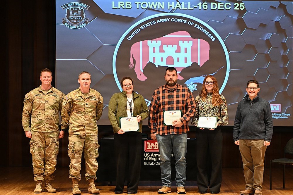 Superior Performance: Bekker, Monkelbaan, and Stefanelli receive Civilian Service Achievement Medal