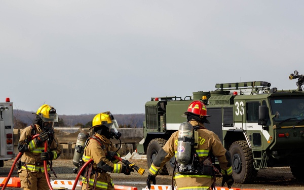Marine Corps Air Facility Quantico conducts Aircraft Rescue and Firefighting Training Fires