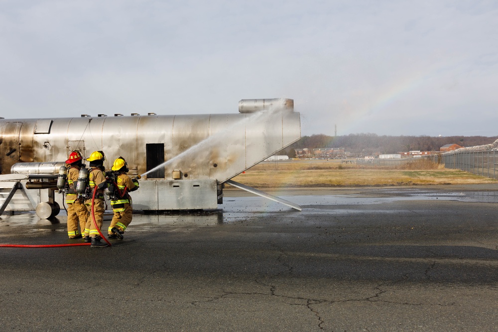 Marine Corps Air Facility Quantico conducts Aircraft Rescue and Firefighting Training Fires