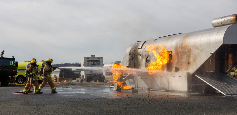 Marine Corps Air Facility Quantico conducts Aircraft Rescue and Firefighting Training Fires