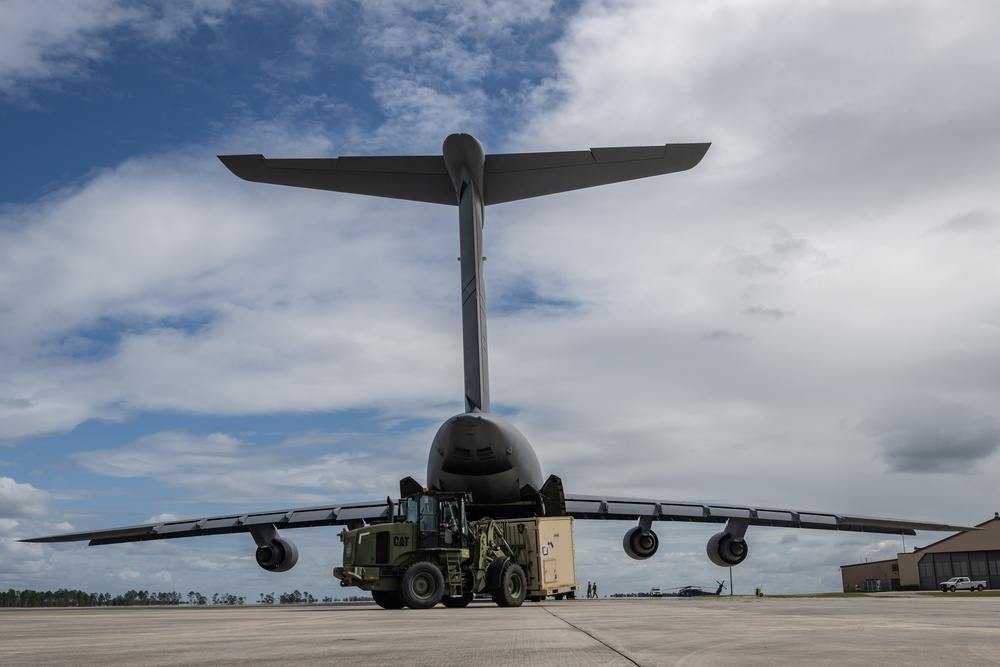 38th RQS Airmen board C-5M for deployment readiness ops