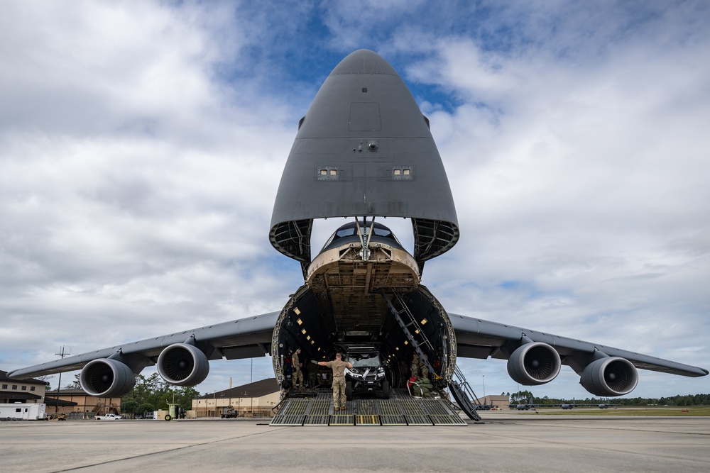 38th RQS Airmen board C-5M for deployment readiness ops