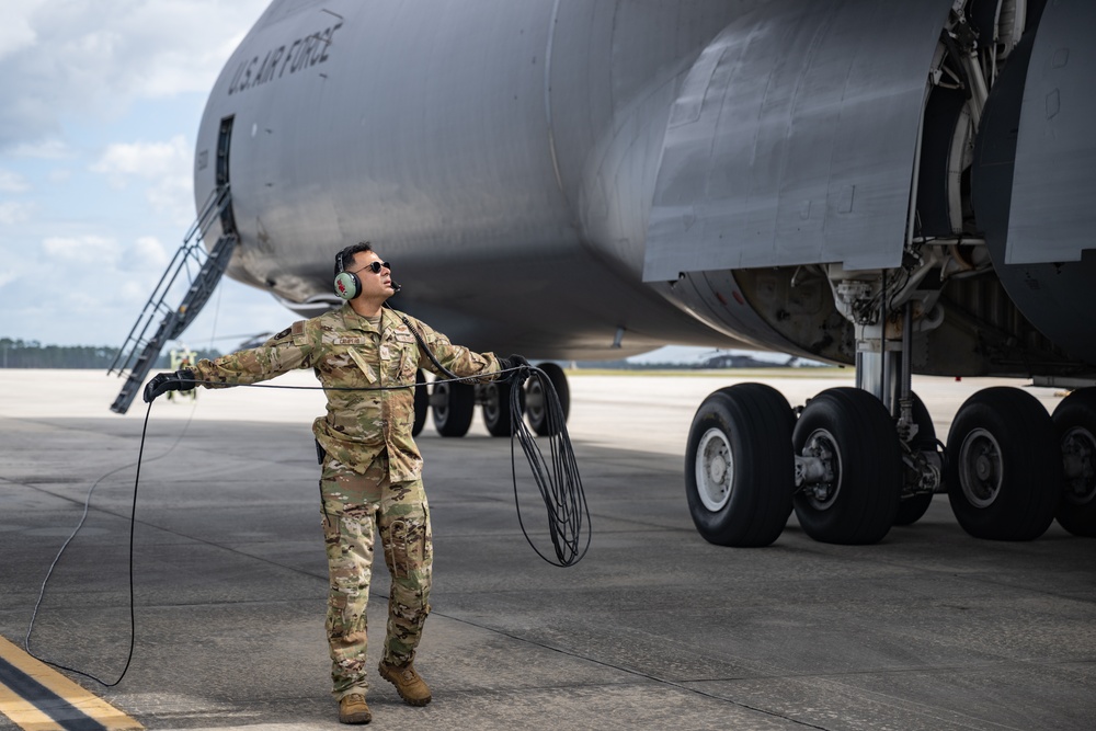 38th RQS Airmen board C-5M for deployment readiness ops