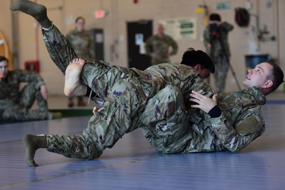 Airmen grapple in Clash of the Dragons