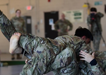 Airmen grapple in Clash of the Dragons