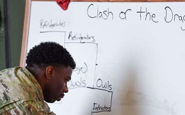 Airmen grapple in Clash of the Dragons