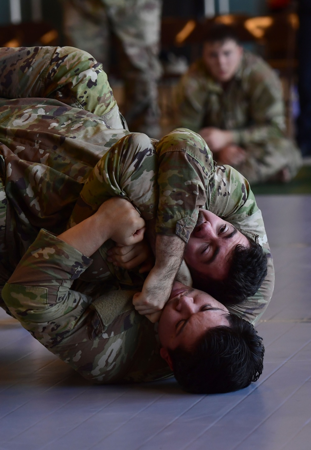 Airmen grapple in Clash of the Dragons