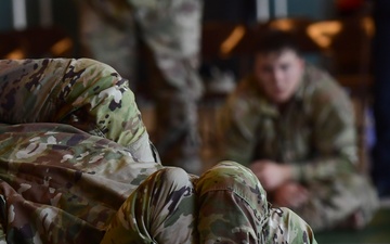 Airmen grapple in Clash of the Dragons